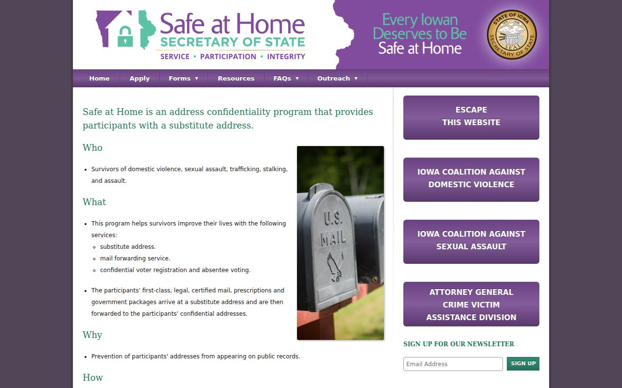Marshalltown residents directory Iowa Safe at Home program
