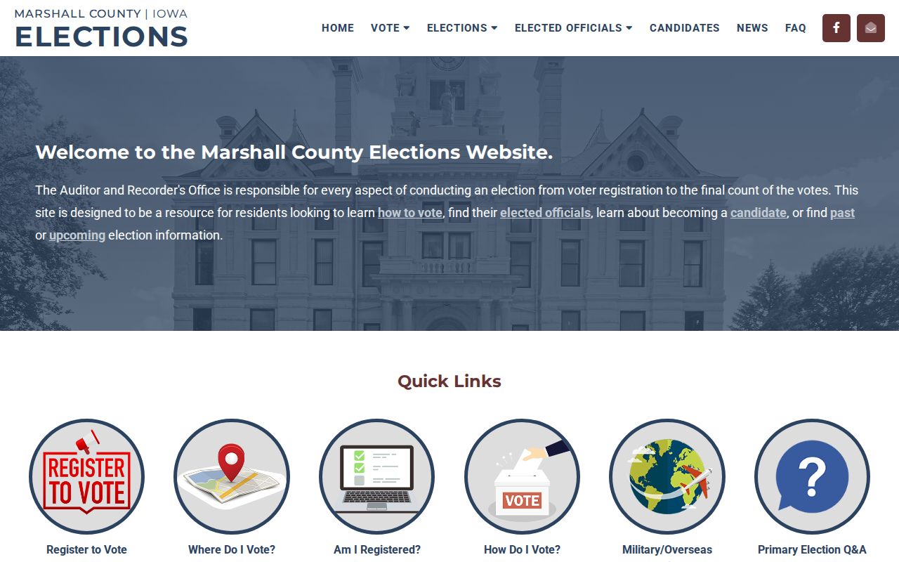 Marshalltown residents directory Marshall County election hub